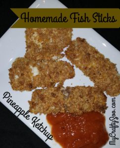 Homemade Fish Sticks and Pineapple Ketchup