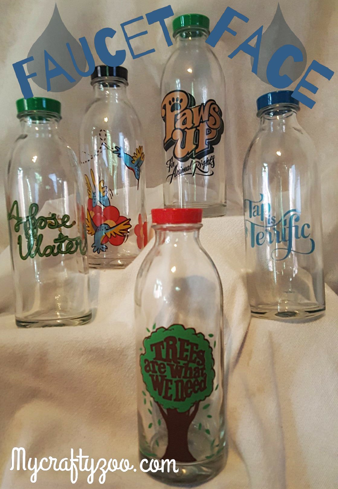 Faucet Face Reusable Water Bottles