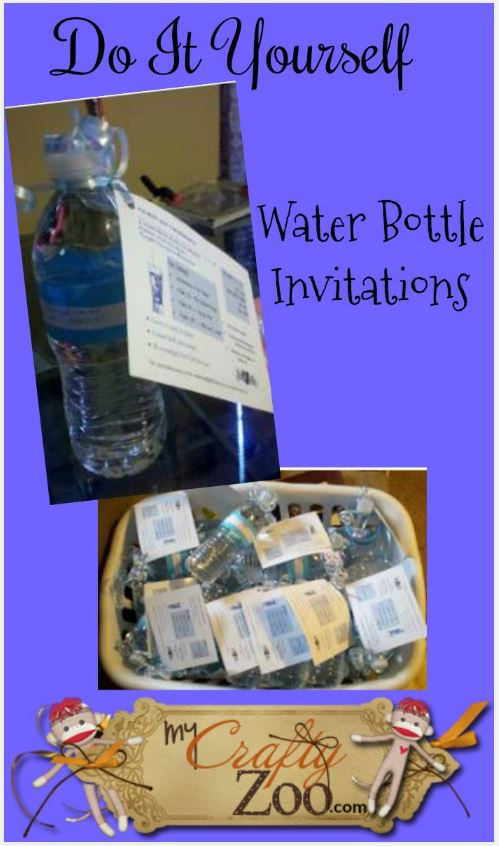 DIY Water Bottle Invitations