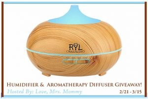 Humidifier and Aromatherapy Giveaway Ends March 15