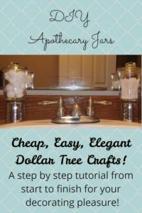 DIY Apothecary Jars for Your Bathroom Decor