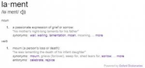 Lamenting: Definition