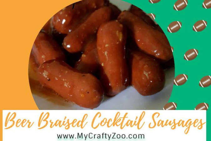 Beer Braised Cocktail Sausages