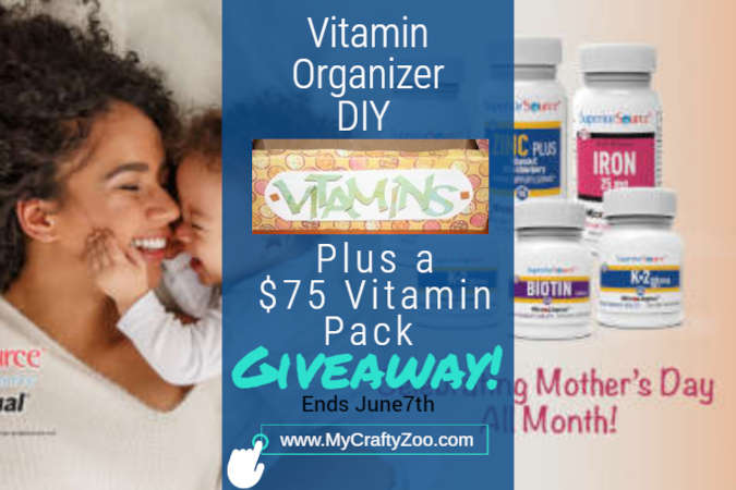 Vitamin Organizer DIY + $75 Vitamin Pack Giveaway