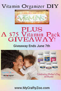 Vitamin Organizer DIY + $75 Vitamin Pack Giveaway @Crafty_Zoo