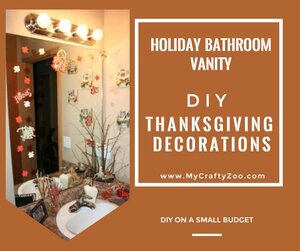 Holiday Bathroom Vanity Thanksgiving Decorations