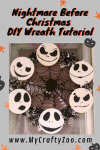 DIY Nightmare Before Christmas Wreath @Crafty_Zoo