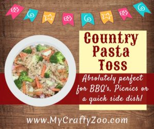 Country Pasta Toss: Epic, Healthy Pasta Salad to Wow Everyone @MyCraftyZoo