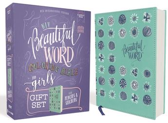 Beautiful Word: NIV Coloring Bible Gift Set For Girls
