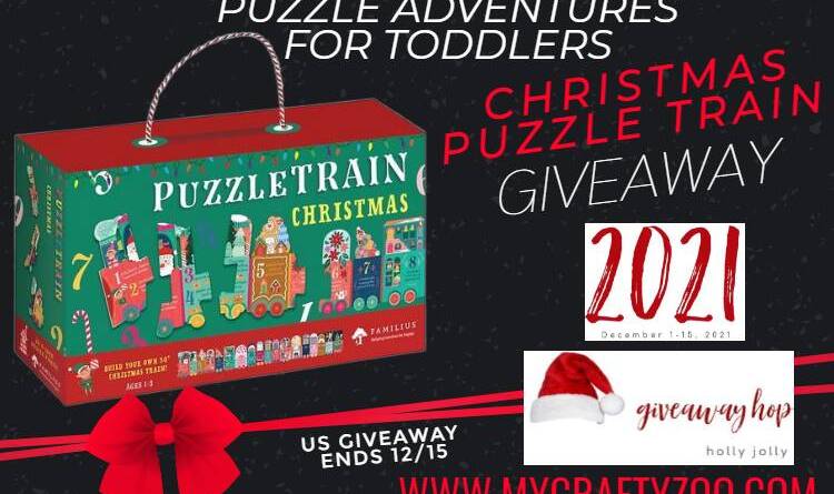 Puzzle Adventures for Toddlers: Christmas Puzzle Train + a Giveaway Hop